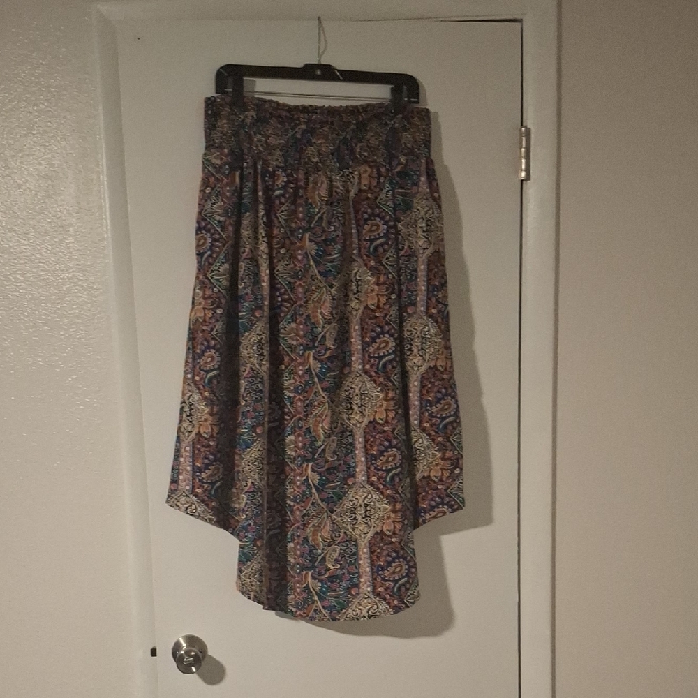 BloomChic Colorful Paisley Midi Skirt